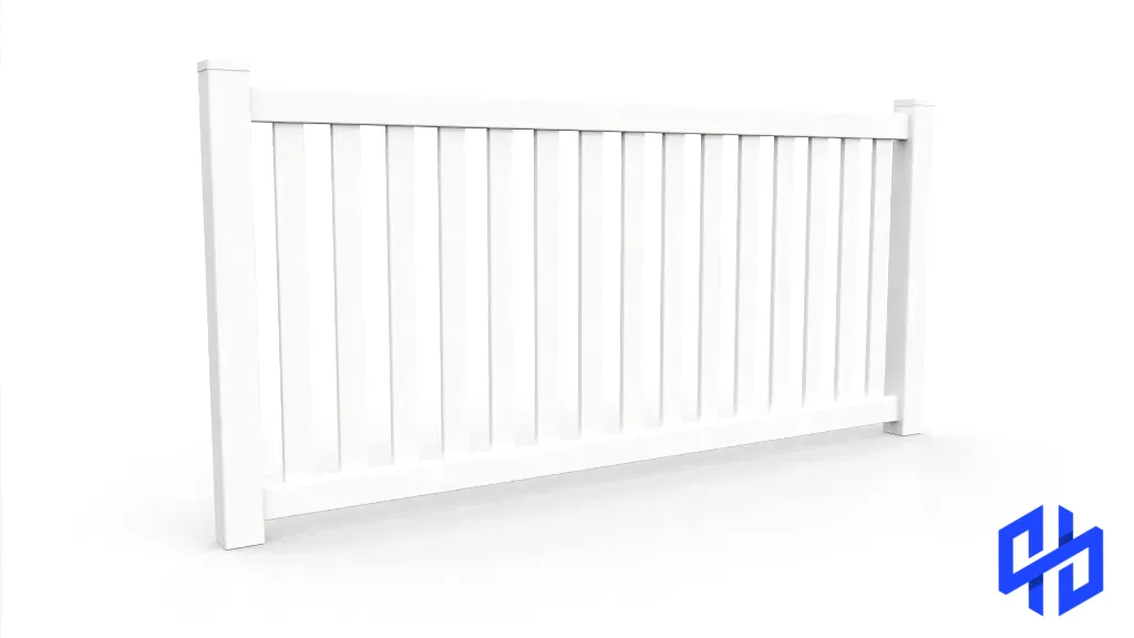 Ascot Closed Top PVC Picket Fence Panel Kit