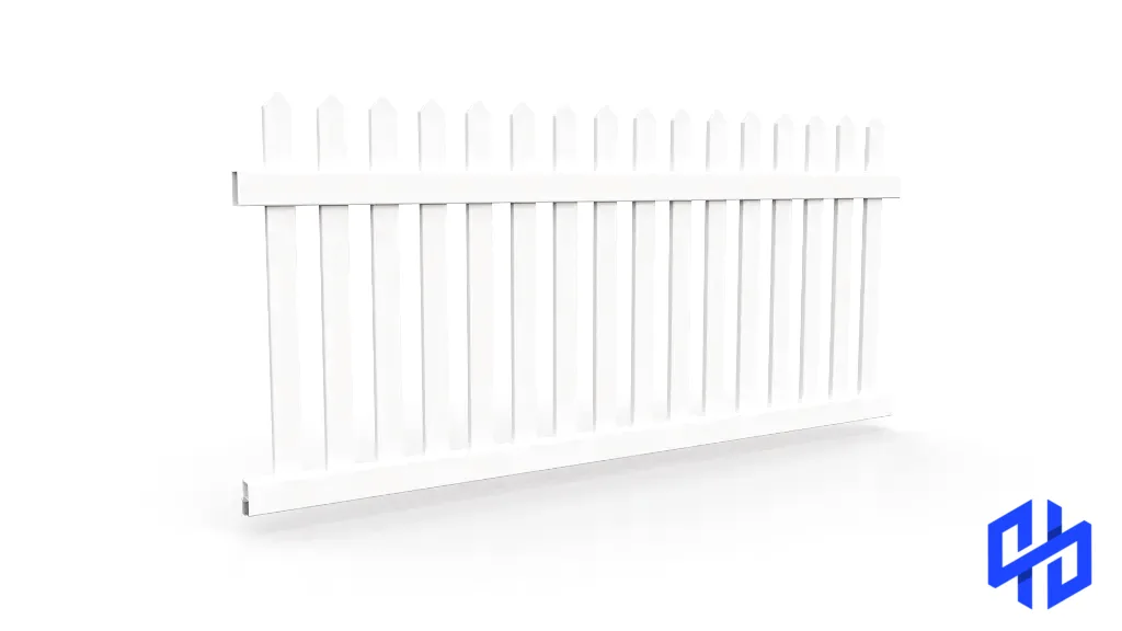 Wynnum Open Top PVC Picket Fence Panel Kit