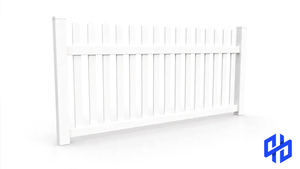 Fraser Open Top PVC Picket Fence Panel Kit
